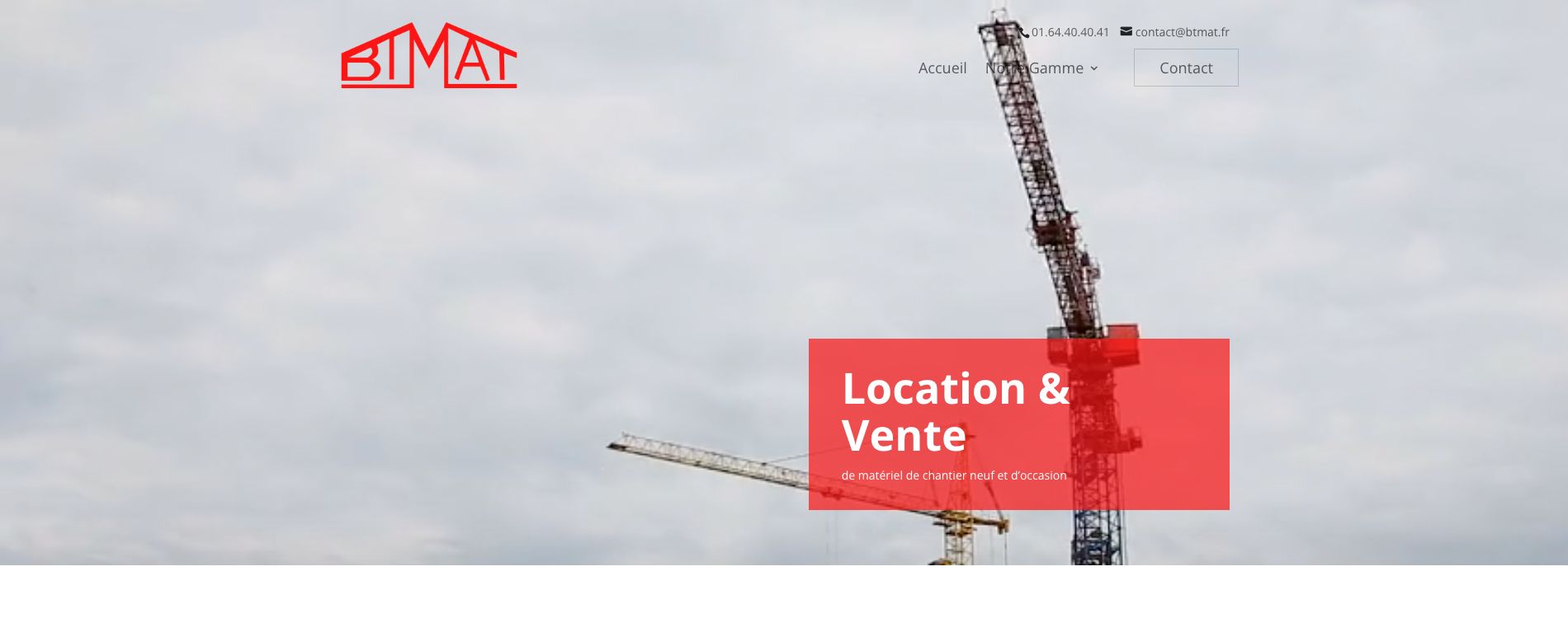Capture enregistrée du site BT MAT