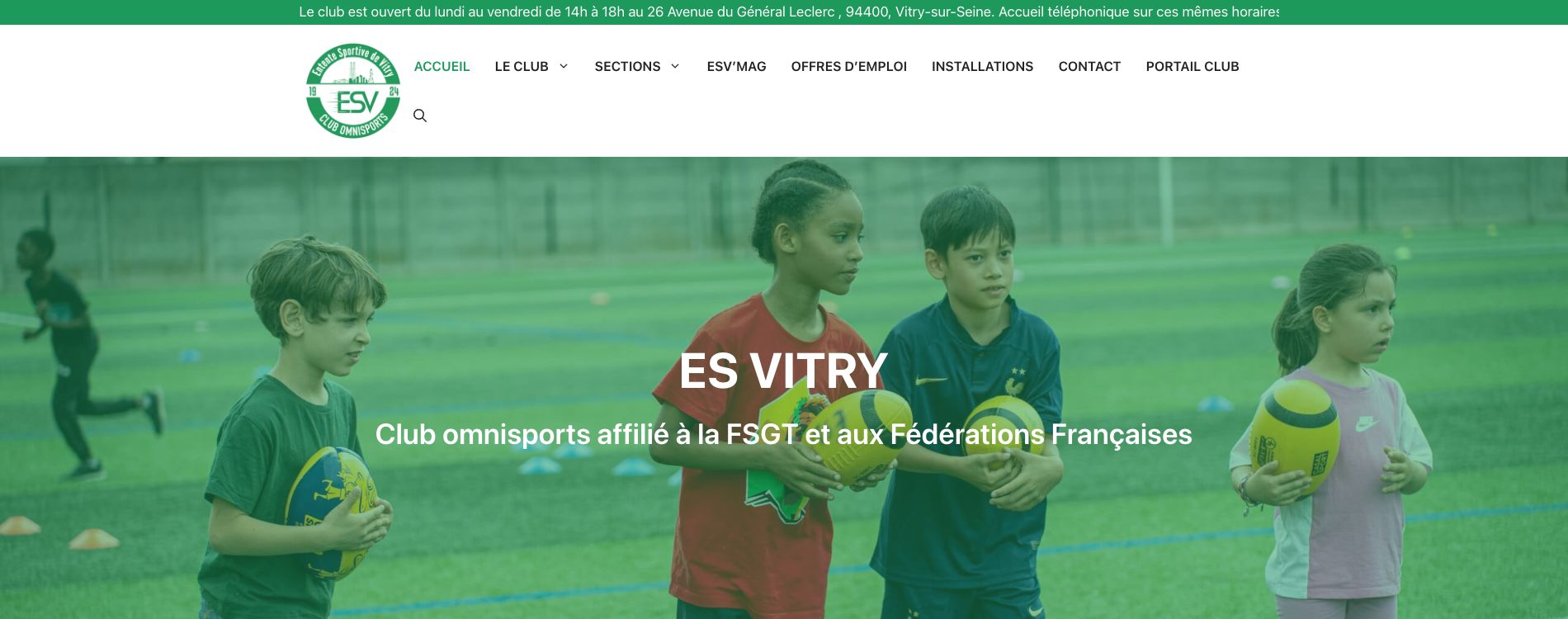 Capture enregistrée du site ES Vitry